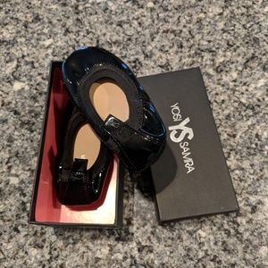 NIB Toddler Girls Yosi Samra Black Pat Ballet Flat